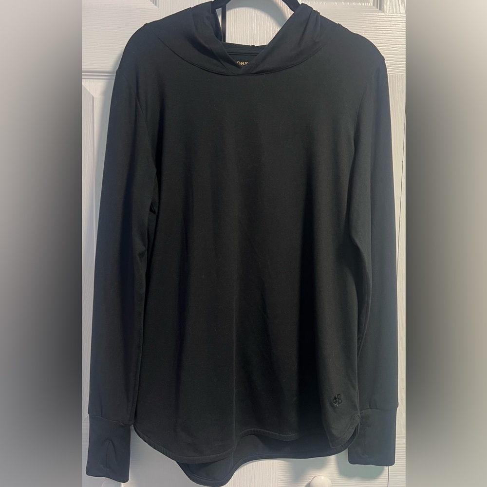 Women's Peach Black Light Casual Hoodie